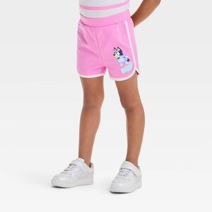 Pink Bluey Cartoon Athletic Shorts
